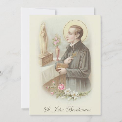 Catholic St John Berchmans Altar Boys Prayer Invitation