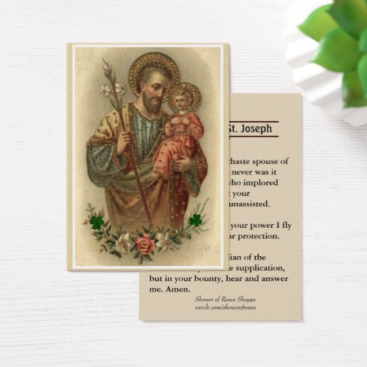 Catholic St. Joseph Memorare Prayer Holy Cards (Desk)