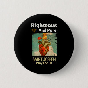 Catholic St. Joseph, Patron Saint Of Fathers, Pray Button