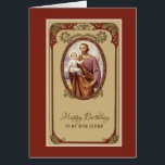 Catholic St. Joseph Religious Birthday For Anyone<br><div class="desc">Our beautiful traditional Catholic  St. Joseph and the Child Jesus Birthday Card may be customized for any person and any occasion. (Birthday,  Anniversary,  Retirement,  New Job,  etc., )</div>