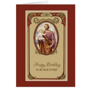 Catholic St. Joseph Religious Birthday For Anyone Cards