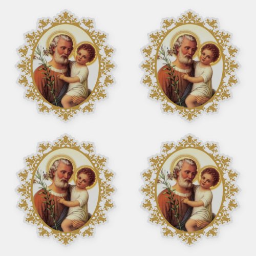 Catholic St Joseph with Child Jesus Religious Sticker