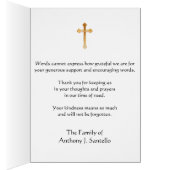 Catholic St. Michael Funeral Sympathy Thank You (Inside (Right))