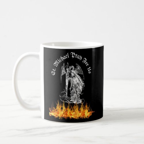 Catholic St Michael Pray For Us Casting Satan to H Coffee Mug