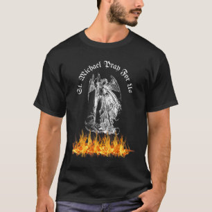 Catholic St Michael Pray For Us Casting Satan to H T-Shirt