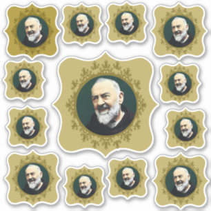 Catholic St. Padre Pio Stigmatist Priest Sticker