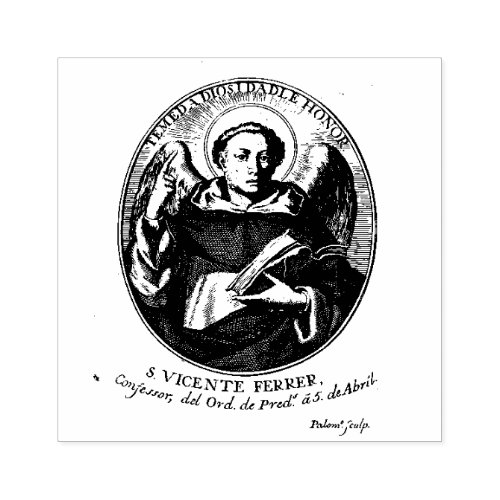 Catholic St Vincent Ferrer Rubber Stamp