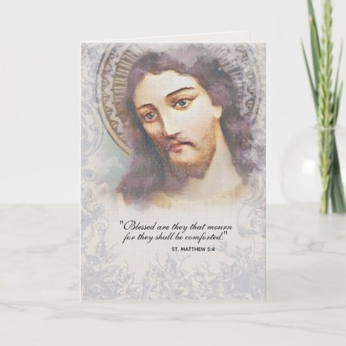 Catholic Sympathy Condolence Jesus  Card