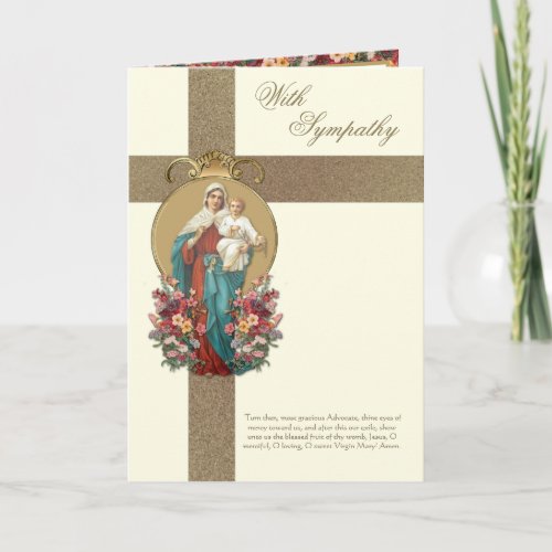 Catholic Sympathy Condolence Mary Jesus Card
