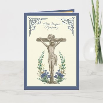 Catholic Sympathy Funeral Scripture Jesus  Card by ShowerOfRoses at Zazzle