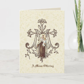 Catholic Sympathy Mass Offering Virgin Mary Card