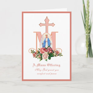 Catholic Sympathy Mass Offering Virgin Mary Card