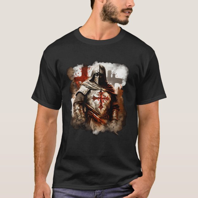 Catholic Templar Knights Medieval T-Shirt (Front)