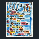 Catholic Top Ten Poster<br><div class="desc">An updated version of the 10 commandments perfect for kiddos, and adults!</div>