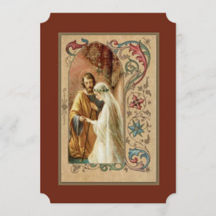 Catholic Traditional Bridal Wedding Invitation