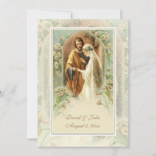 Catholic Traditional Bridal Wedding Invitation