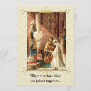 Catholic Traditional Bridal Wedding Invitation