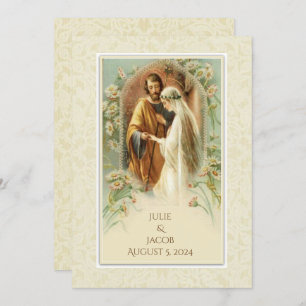 Catholic Traditional Bridal Wedding Invitation