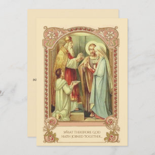 Catholic Traditional Bridal Wedding Invitation