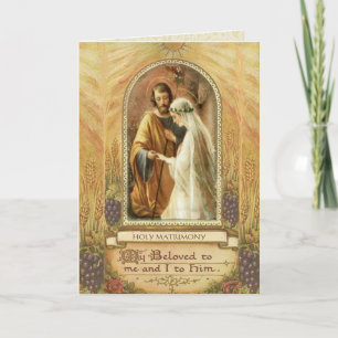 Catholic Traditional Bridal Wedding Invitation