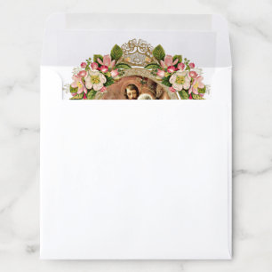 Catholic Vintage Betrothal Wedding Joseph and Mary Envelope Liner