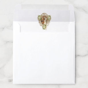 Catholic Vintage Betrothal Wedding Joseph and Mary Envelope Liner
