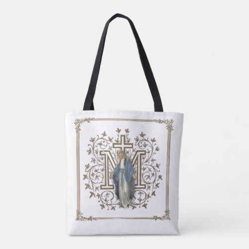 Catholic Virgin Mary Ave Maria in Latin Tote Bag