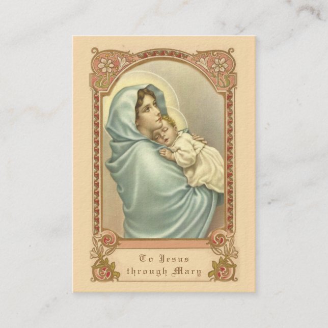 Catholic Virgin Mary Express Novena Prayer Card (Front)