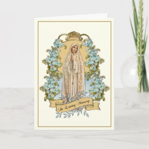 Catholic Virgin Mary Funeral Holy Prayer Card