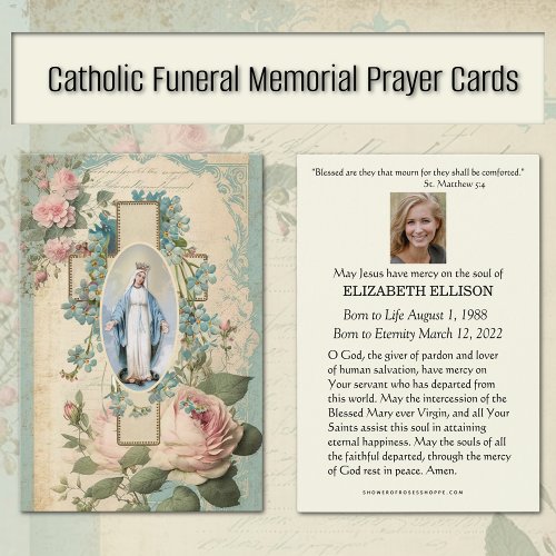 Catholic Virgin Mary Funeral Memorial Prayer
