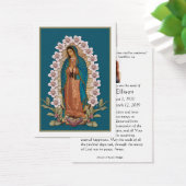 Catholic Virgin Mary Guadalupe Funeral Prayer Card | Zazzle