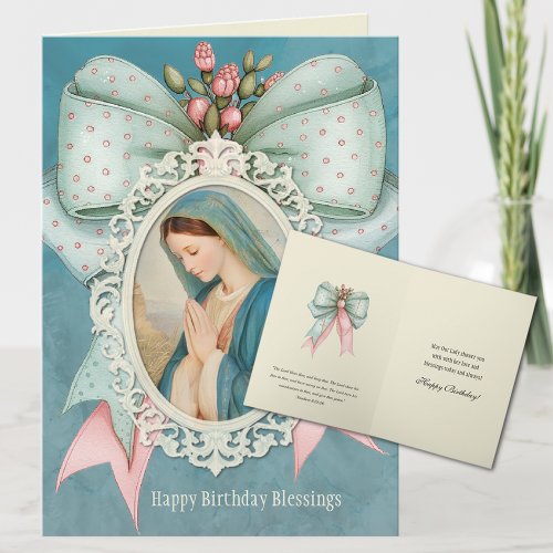 Catholic Virgin Mary Jesus Birthday Card