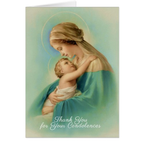 Catholic Virgin Mary Jesus Funeral Thank You