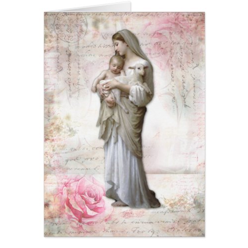 Catholic Virgin Mary Jesus Lamb Religious