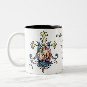Catholic Virgin Mary Jesus Prayer Religious Two-Tone Coffee Mug