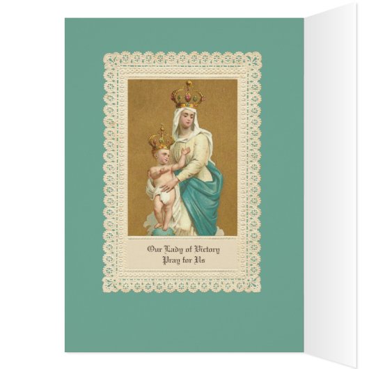 Catholic Virgin Mary Lady of Victory with Jesus (Inside (Left))