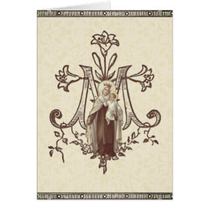 Catholic Virgin Mary Mount Carmel Religious Cards