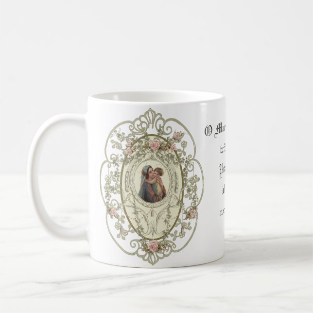 Catholic Virgin Mary Prayer Jesus  Religious Coffee Mug (Left)