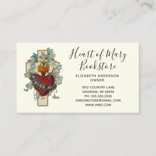 Catholic Virgin Mary Religious Christian Business  Business Card (Front)