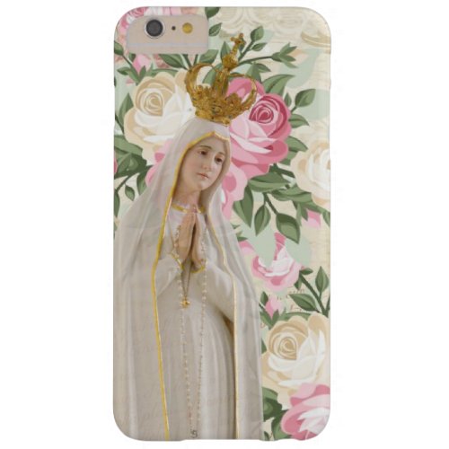 Catholic Virgin Mary Religious Fatima Floral Barely There iPhone 6 Plus Case
