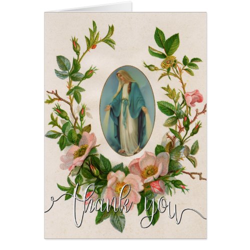 Catholic Virgin Mary Religious Funeral Thank You