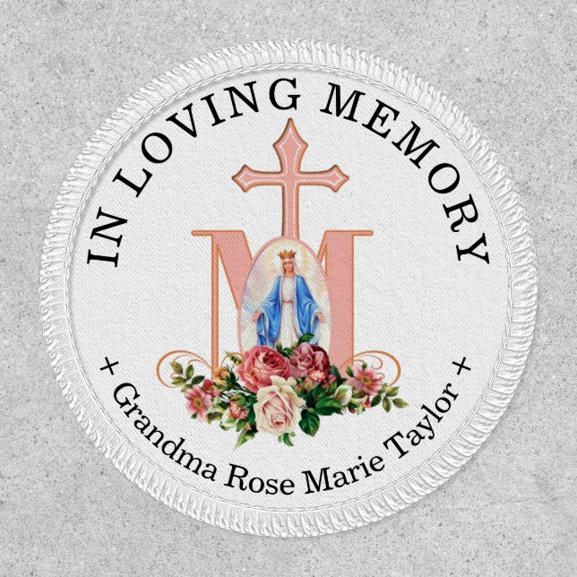 Catholic Virgin Mary Remembrance Religious Patch (Front)