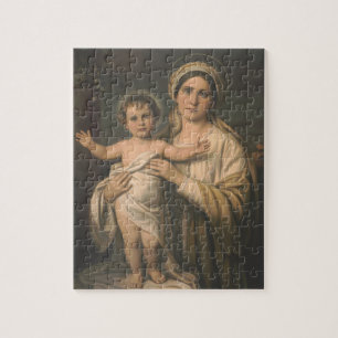Catholic Virgin Mother Mary Jesus Religious Jigsaw Puzzle