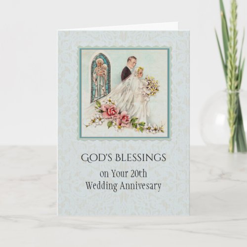 Catholic Wedding Anniversary Bride  Groom Card