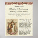 Catholic Wedding Anniversary Celebration Prayer  Poster<br><div class="desc">This is a beautiful vintage Catholic Wedding Anniversary Prayer and is a lovely frameable to remember this special occasion.  Featured is a vintage image image of the betrothal of the Blessed Virgin Mary and St. Joseph.</div>
