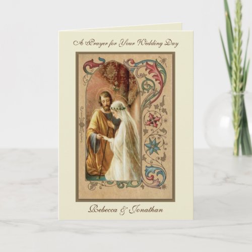 Catholic Wedding Anniversary Engagement Prayer  Card