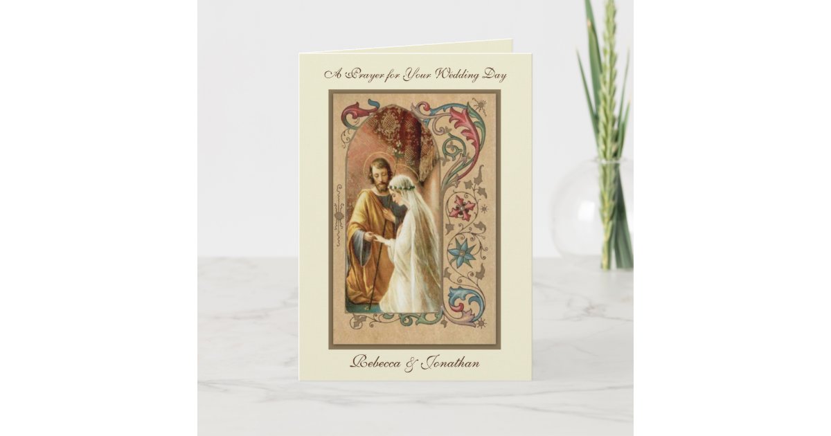 Catholic Wedding Anniversary Engagement Prayer Card Zazzle