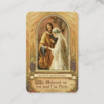 Catholic Wedding Anniversary Favor Holy Card | Zazzle