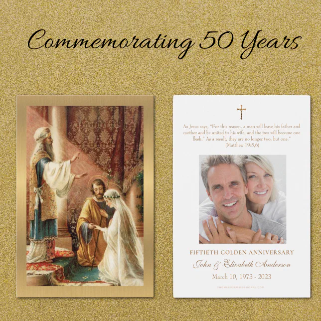 Catholic Wedding Anniversary Prayer Holy Card Zazzle