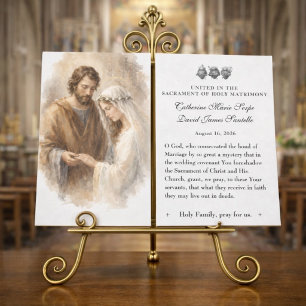 Catholic Wedding Betrothal Prayer Mary Joseph Business Card